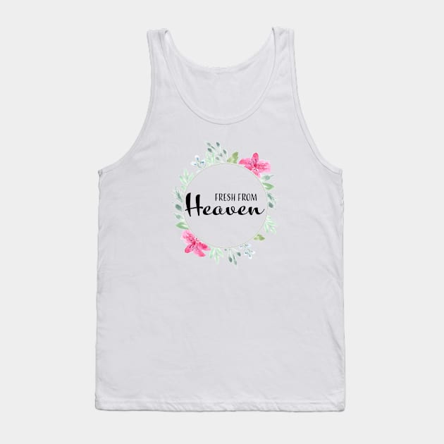 Fresh from Heaven Watercolor wreath Tank Top by Harpleydesign